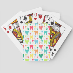 Colourful Teeth Pattern Playing Cards