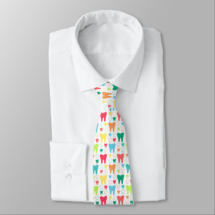 Colourful Teeth Pattern Tie