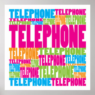 Colourful Telephone Poster