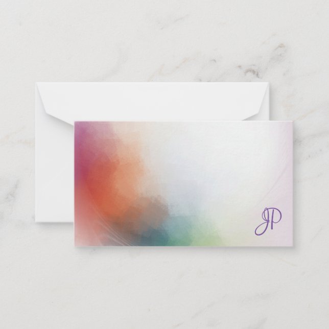 Colourful Template Handwritten Monogram Elegant (Front)