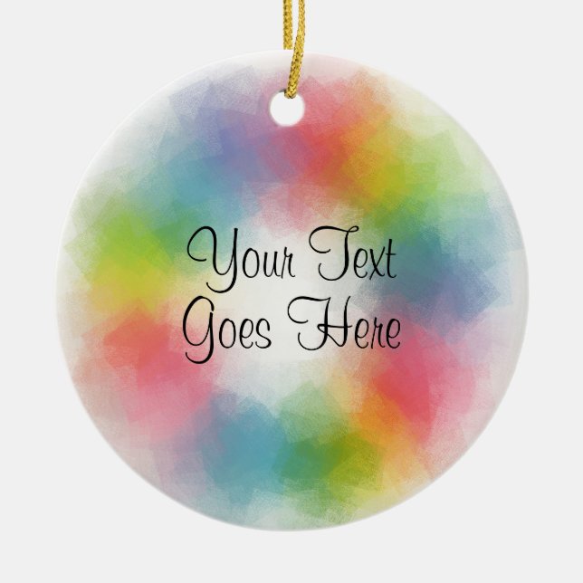 Colourful Template Modern Handwriting Script Trend Ceramic Ornament (Front)