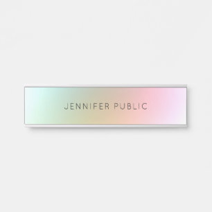 Colourful Template Simple Design Elegant Modern Door Sign