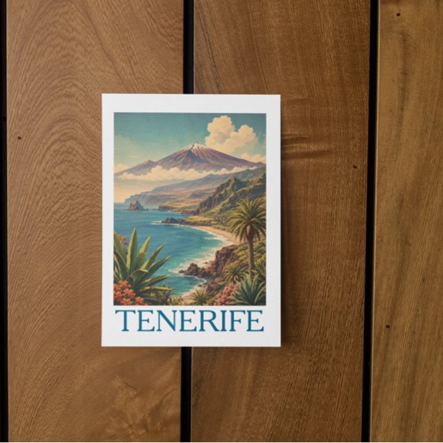 Colourful Tenerife Canary Islands Mount Teide View Postcard (Creator Uploaded)