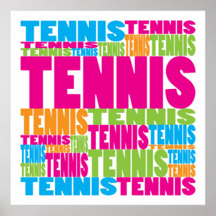 Colourful Tennis Poster