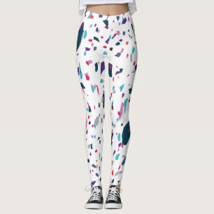 Colourful Terrazo Elegant Summer Leggings