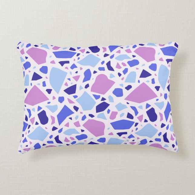 Colourful Terrazzo Pattern Accent Pillow (Front)
