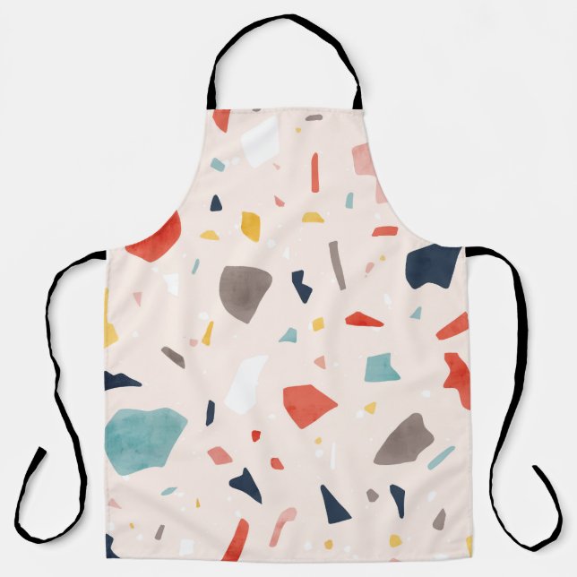 Colourful terrazzo: seamless rock fragments. apron (Front)