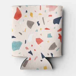 Colourful terrazzo: seamless rock fragments. can cooler