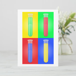 Colourful Test Tubes Invitation