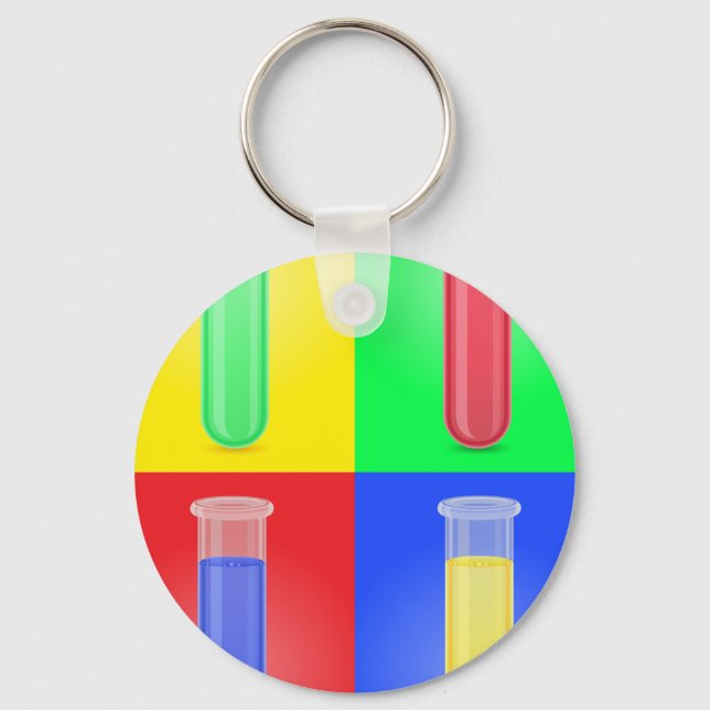 Colourful Test Tubes Keychain (Front)