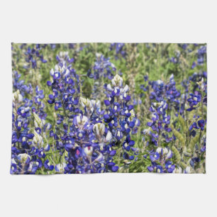Colourful Texas Bluebonnets - Lupinus texensis Kitchen Towel