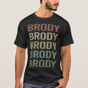 Colourful Text Art - Brody Name T-Shirt