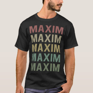 Colourful Text Art - Maxim Name T-Shirt