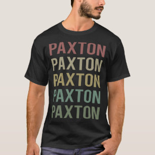Colourful Text Art - Paxton Name T-Shirt