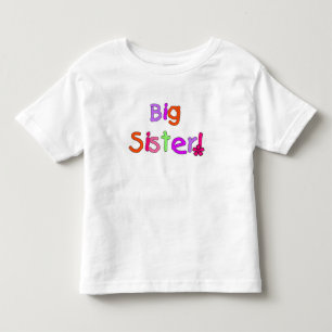 Colourful Text Big Sister Toddler T-shirt