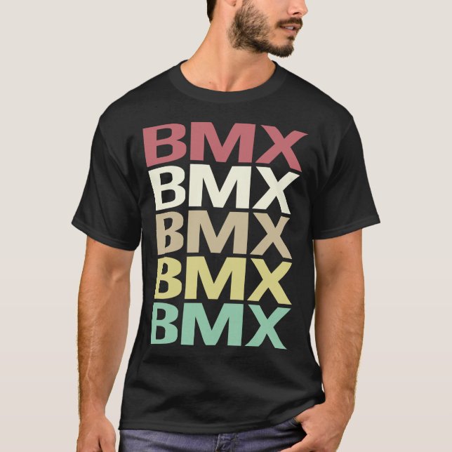 Colourful Text BMX T-Shirt (Front)