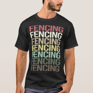 Colourful Text Fencing Fencer T-Shirt