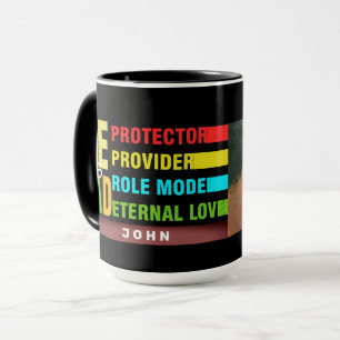 Colourful text He is DAD ,Father's Day Gift Mug