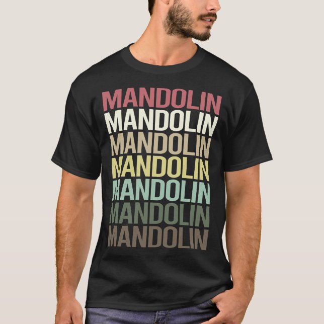 Colourful Text Mandolin T-Shirt (Front)