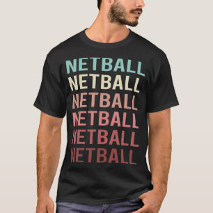 Colourful Text Netball T-Shirt