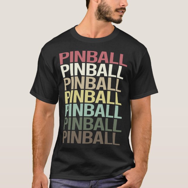 Colourful Text Pinball T-Shirt (Front)