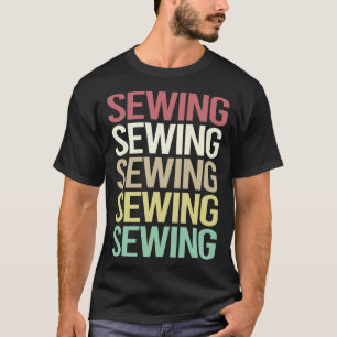 Colourful Text Sewing T-Shirt