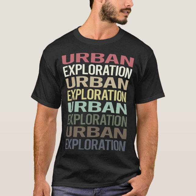 Colourful Text Urban Exploration T-Shirt (Front)