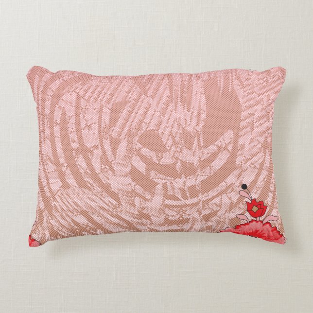 Colourful textile pattern featuring intricate flor accent pillow (Front)