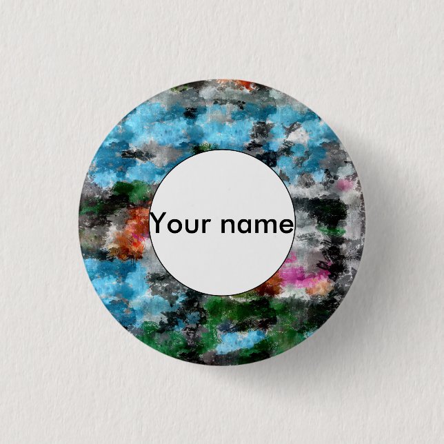 Colourful texture 1 inch round button (Front)