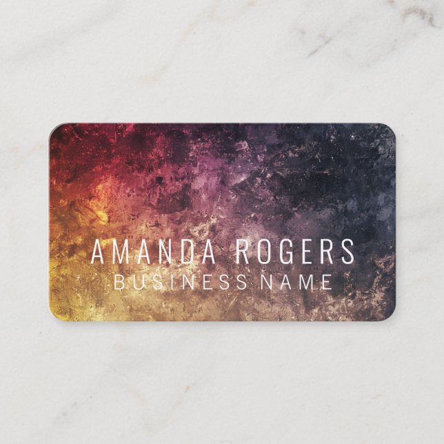 Colourful Texture Background Business Card (Front)