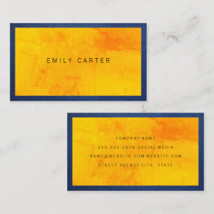 Colourful Texture   Blue Leather Border Business Card