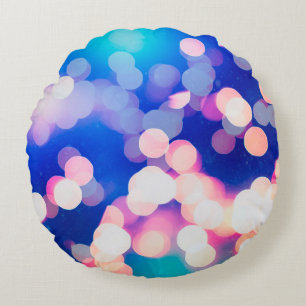 Colourful texture, blurred backgroundabstract,arts round pillow