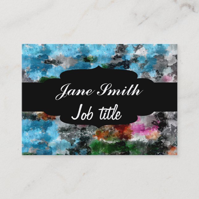 Colourful texture business card (Front)