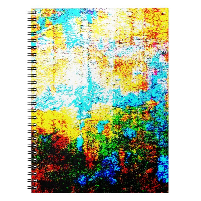 Colourful Texture Effect. Beautiful Abstract Decor Notebook (Front)