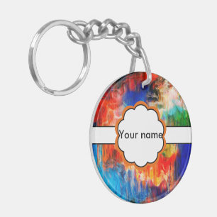 Colourful texture keychain
