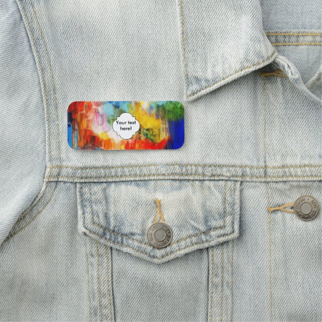 Colourful texture name tag (In Situ)