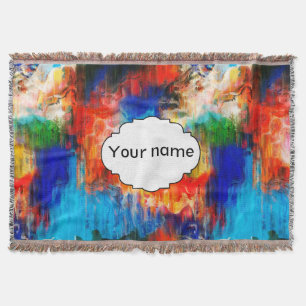 Colourful texture throw blanket