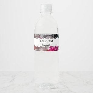 Colourful texture water bottle label