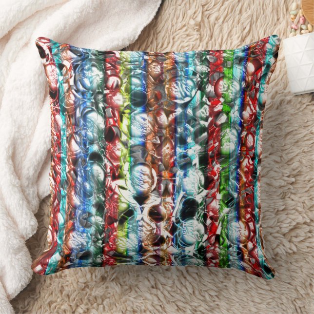 Colourful texture with style of some grainy glass throw pillow (Blanket)