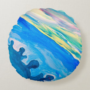 Colourful textured background, fragment from an ac round pillow