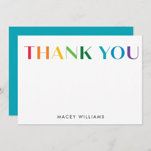 Colourful Thank You Card Personalized Stationery