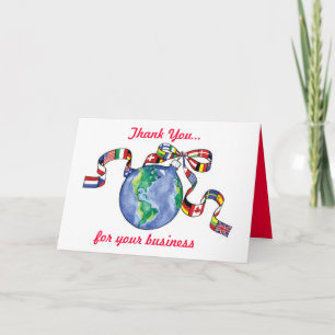 Colourful Thank You Christmas Flags Business