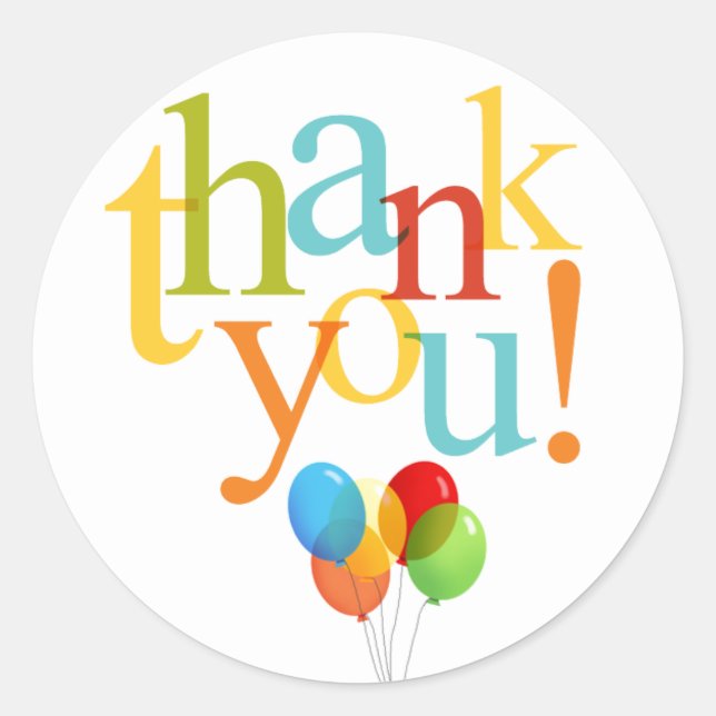 Colourful Thank You Envelope Seals (Front)