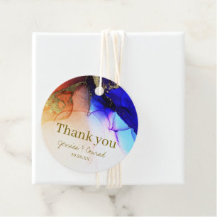Colourful Thank you & Message Wedding Favour Tags