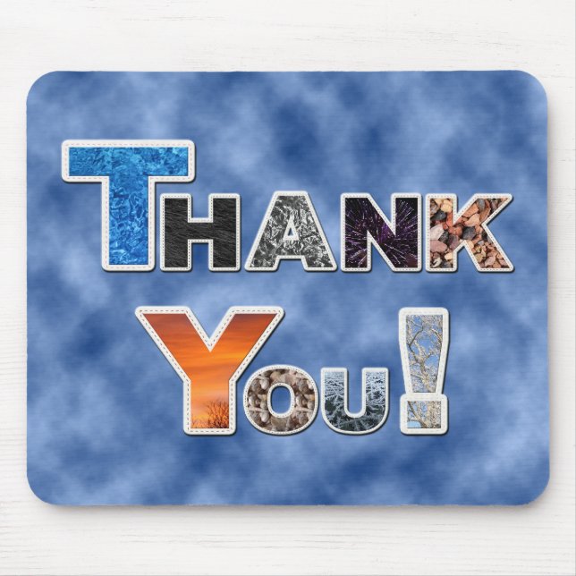 Colourful Thank You Mousepad (Front)