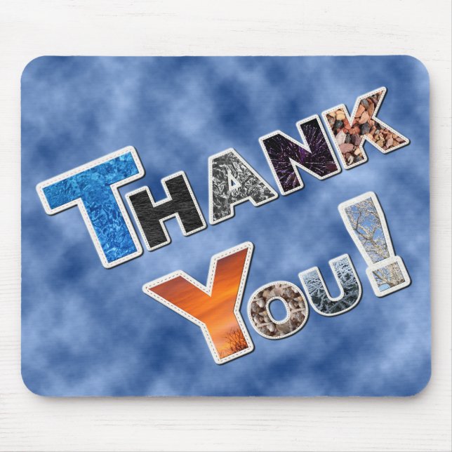Colourful Thank You Mousepad (Front)