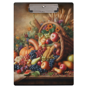 Colourful/Thanksgiving/Cornucopia/Fall Clipboard
