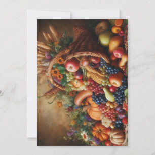 Colourful/Thanksgiving/Cornucopia/Fall Holiday Card