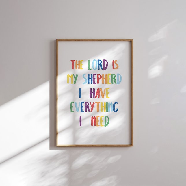 Colourful The lord is my shepherd poster (Creator Uploaded)