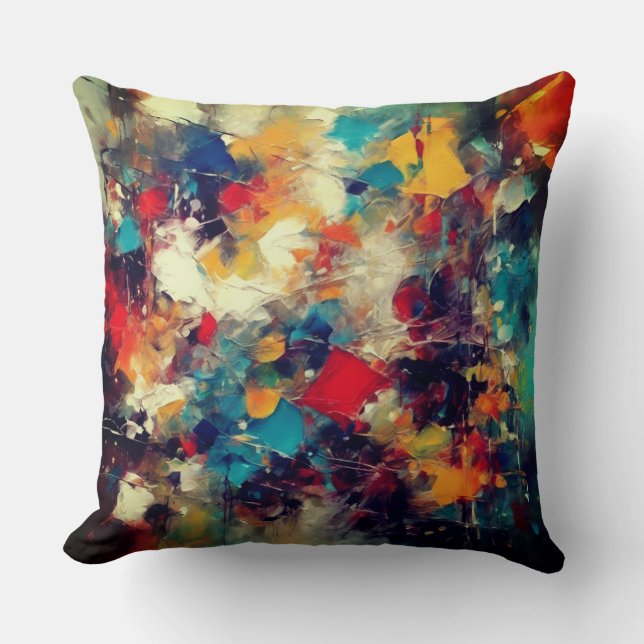 Colourful  throw pillow (Front)